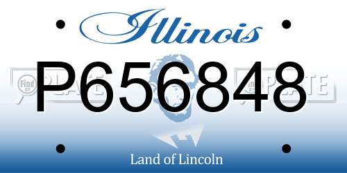 P656848 Illinois License Plate