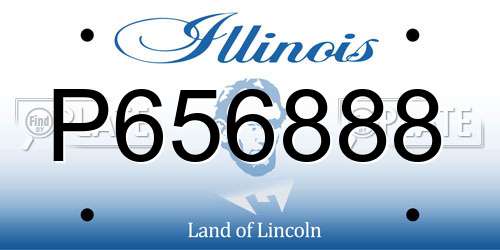 P656888 Illinois License Plate