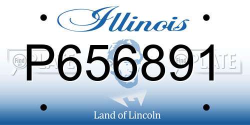 P656891 Illinois License Plate