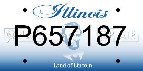 P657187 Illinois License Plate