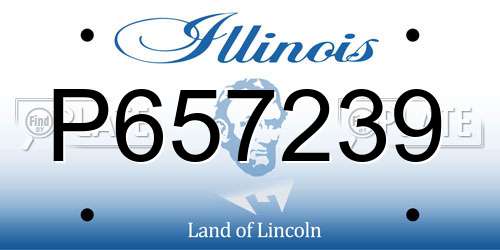 P657239 Illinois License Plate