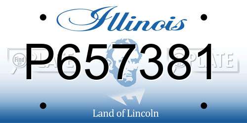 P657381 Illinois License Plate