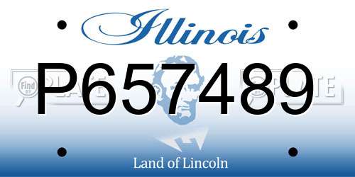 P657489 Illinois License Plate