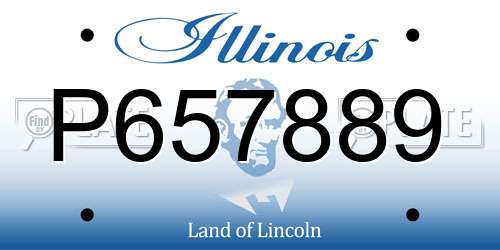 P657889 Illinois License Plate