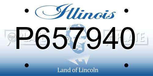P657940 Illinois License Plate