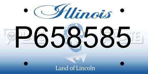 P658585 Illinois License Plate