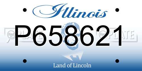 P658621 Illinois License Plate