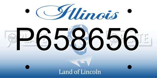 P658656 Illinois License Plate