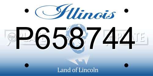 P658744 Illinois License Plate