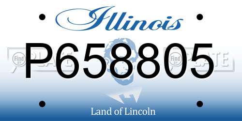 P658805 Illinois License Plate