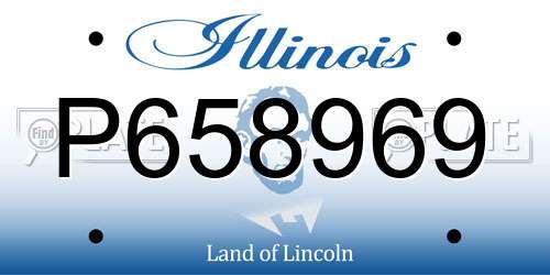 P658969 Illinois License Plate