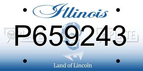 P659243 Illinois License Plate