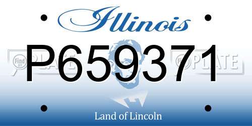 P659371 Illinois License Plate