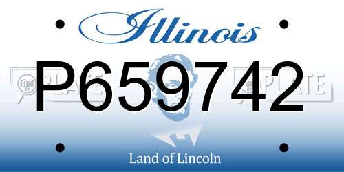 P659742 Illinois License Plate
