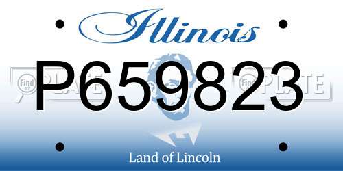 P659823 Illinois License Plate