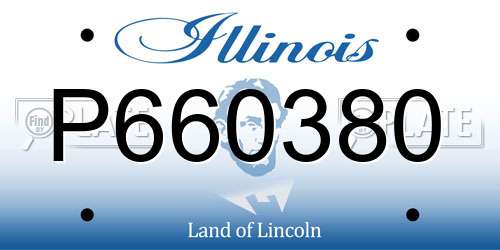 P660380 Illinois License Plate