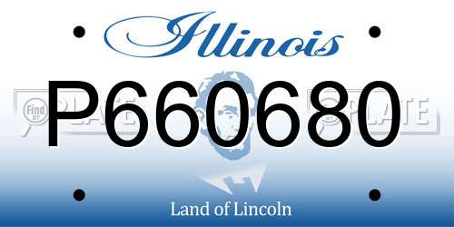 P660680 Illinois License Plate