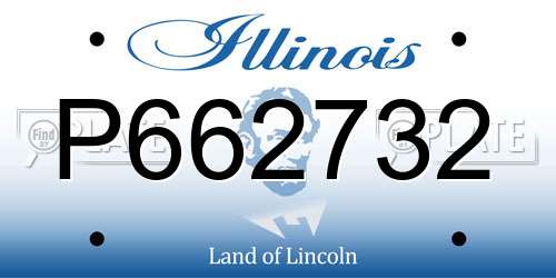 P662732 Illinois License Plate