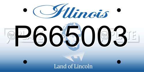P665003 Illinois License Plate