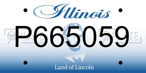 P665059 Illinois License Plate