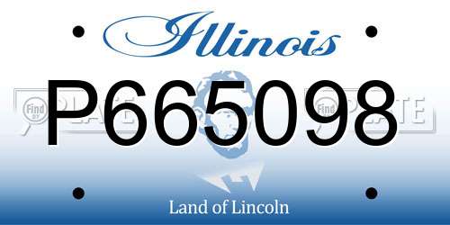 P665098 Illinois License Plate
