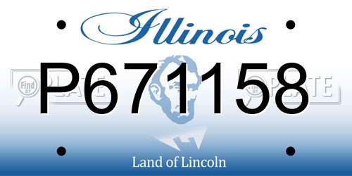 P671158 Illinois License Plate