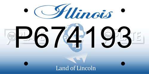 P674193 Illinois License Plate