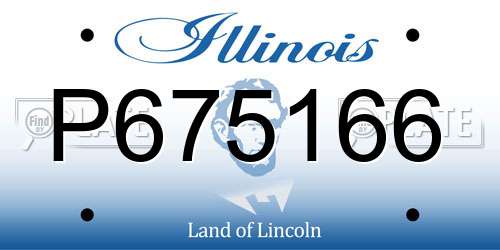 P675166 Illinois License Plate