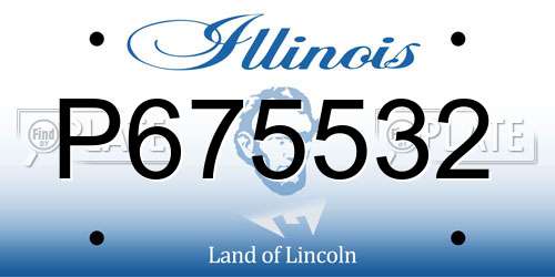 P675532 Illinois License Plate