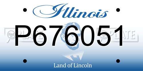 P676051 Illinois License Plate