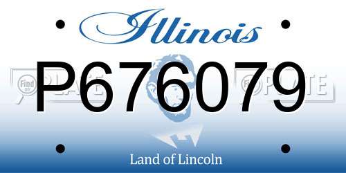 P676079 Illinois License Plate
