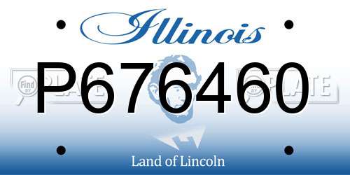 P676460 Illinois License Plate