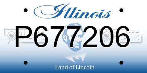 P677206 Illinois License Plate