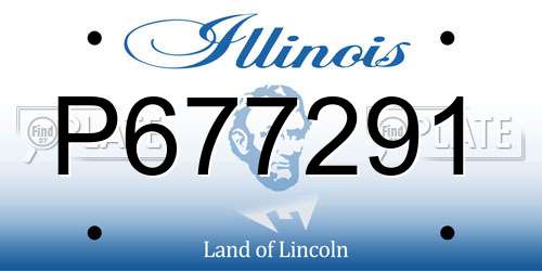 P677291 Illinois License Plate