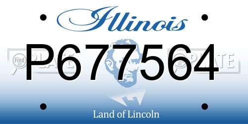 P677564 Illinois License Plate