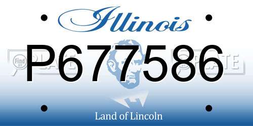 P677586 Illinois License Plate