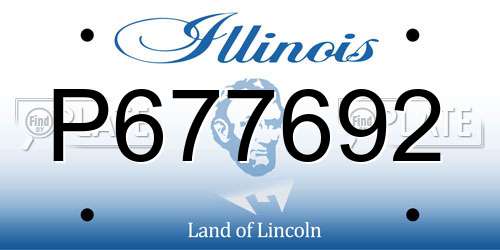 P677692 Illinois License Plate