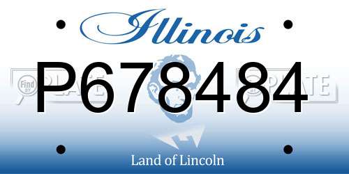 P678484 Illinois License Plate