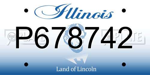 P678742 Illinois License Plate
