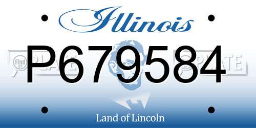 P679584 Illinois License Plate