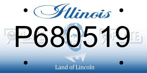 P680519 Illinois License Plate