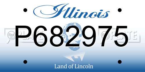 P682975 Illinois License Plate