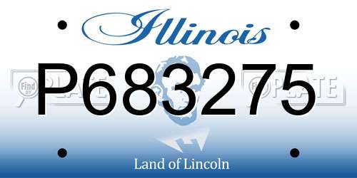 P683275 Illinois License Plate