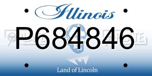 P684846 Illinois License Plate