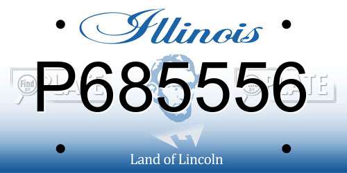 P685556 Illinois License Plate