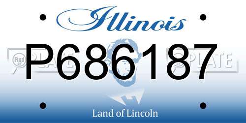 P686187 Illinois License Plate