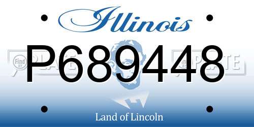 P689448 Illinois License Plate