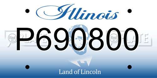 P690800 Illinois License Plate