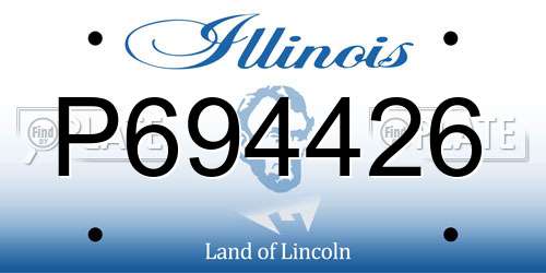 P694426 Illinois License Plate