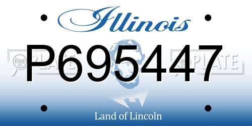 P695447 Illinois License Plate